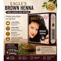Brown Henna Hint Kınası Saç Boyası Kahverengi 6 Lı Kutu Doğal Görünümlü Saç Boyası