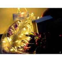 Hobimtek Ht-16 Dekoratif Led Işık 10 Metre Prizli 100 Ledli Fişli Led Işık Günışığı Lambası Yılbaşı Ağacı Işığı Soğum Günü Led Işık Sarı Sarı .