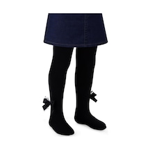 Civil Girls Civil Kız Çocuk Tüllü Kurdele Aksesuarlı Kız Külotlu Çorap Okul Kreş Ve Günlük Kullanım - Siyah