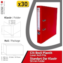 Laçin Klasör Kırmızı Dar 30 Adet 1 Koli