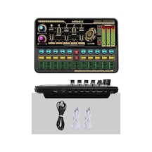 Midex Vs11 Üst Seviye Stüdyo Kayıt Canlı Yayın Bluetooth Ve Şarjlı Ses Kartı Efektli Radyo Mikseri Telefon Ve Pc Podcast