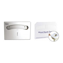 Klozet Kapak Örtüsü+palex Çelik Klozet Kapak Örtü Dispenseri İkili Set-3802-2