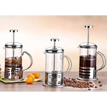 Süzgeçli Çay Ve Kahve Kupası French Press 600 Ml Bitki Çayı Demleme Kupası Şeffaf