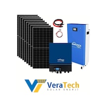 Veratech Hazır Solar Enerji Paketi 14.3kw Lityum Akü 11kw Mppt İnverter