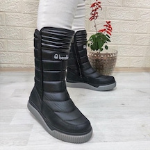 Benetton 50027 Siyah İçi Kürklü Fermuarlı Kaymaz Bayan Kar Botu 001