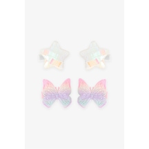 Penti Renkli Kız Çocuk Butterfly Toka Seti Py44s8tw26ıy-clr Çok  Renkli