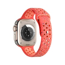 Watch 7 41mm Kordon Yeni Seri 2023 Krd-02 Uyumlu Strap Kayış Clo- Turuncu