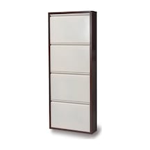 Kaser Metal 4'Lü Kahve Krem Ayakkabılık Kahverengi - Krem