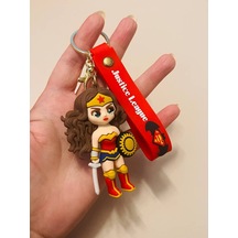 Wonder Woman 3d Silikon Anahtarlık Karakter Çanta & Araba Süsü