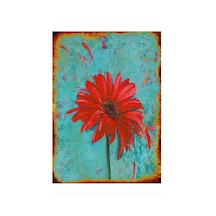 Bedeko Kırmızı Çiçek Modern Mdf Tablo 35 Cm X 50 Cm