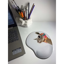 Gözlüklü Lama Bilek Destekli Mouse Pad Mousepad