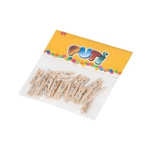 Puti Ahşap Küçük Mandal Natural 24 Lü 4674 Çok Renkli