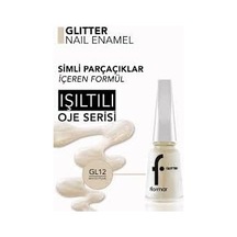 Yoğun Simli Şeffaf Oje - Glitter Nail Enamel - Gl012 Whıte Pearl
