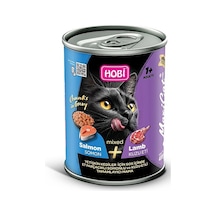 Hobi Maxicat Mixed Somon Ve Kuzu Etli Kedi Konservesi 400 Gr Gerçek Et Parçacıklı, Vitamin Destekli