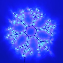 Led Işıklı Kar Tanesi Yılbaşı Süsü 220v Mavi 50 Cm