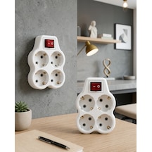 Kablosuz Duvar Priz Çoğaltıcı 4 Çıkışlı Anahtarlı Set Model Diğer