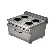 Karacasan Endüstriyel 80 CM 700 Seri Set Üstü 4+1 Fırın Elektrikli Kuzine
