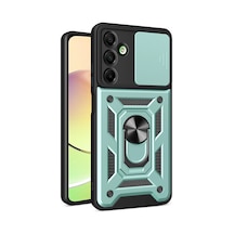 Newface - 971 - Samsung Galaxy Uyumlu A56 Kılıf Pars Lens Yüzüklü Silikon - Zero-hls - - Yeşil