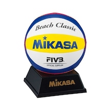 Mikasa Sentetik Deri Mini Plaj Voleybol Topu Bv1.550c Sarı - Mavi