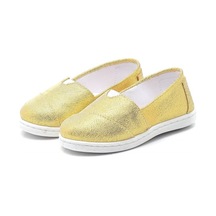 Pullu Toms Çocuk Keten Babet Ayakkabı-sarı-f-487 Altın Pullu Toms Çocuk Keten Babet Ayakkabı-sarı-f-487 Altın