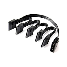 Hdd/Ssd Için 4Pin Ide Molex To 5 X 15Pin Sata Güç Kablosu