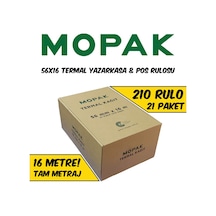 56x16 Termal Rulo Yazarkasa Pos Rulosu 1 Koli 210 Adet Tse Belgeli Bpa Free