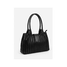 Levano Leather Premium Hakiki Dana Derisi Kadın Siyah Omuz Çantası - Şık Ve Günlük Kullanım Siyah