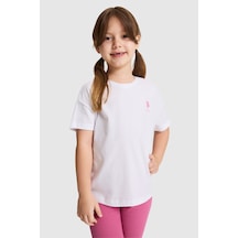 U.S. Polo Assn. U.s. Polo Assn. Kız Çocuk Beyaz Tişört Basic 50325609-vr013