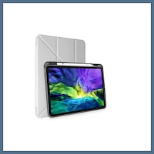 Buradabulabilirsin Apple Uyumlu iPad Air 4 10.9 Kılıf Kalemlikli Mars Tablet Kılıfı - Gri Bbz