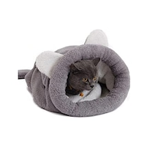 Yumuşak Kedi Yatağı - Kedi Tüneli Ve Uyku Tulumu, Gri Renk