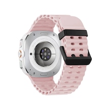 Galaxy Uyumlu Watch Ultra 47mm Zore Krd-118 Tırtıklı Tasarım Silikon Kordon-beyaz