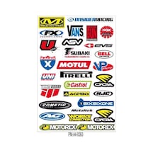 Motosiklet Sponsor Tasarım A4 Çoklu Sticker Seti 03 Diğer