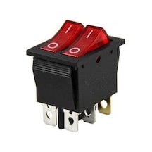 Anahtar Şalter 2 Li Kırmızı 16a 220v Işıklı