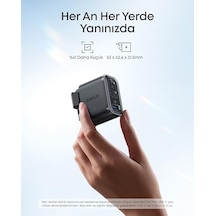 Nano Usb-c Şarj Cihazı, 3 Bağlantı Noktalı Type-c Şarj Cihazı, 70w, Kompakt Ve Şık Tasarım, Siyah - A121a