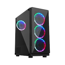 Gameforce Glass Large 6x120 MM RGB Kumandalı ve Kontrolcülü Fan Oyuncu Kasası