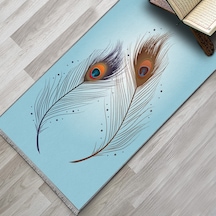 Evaşk Namazlık Dokuma Halı Kaymaz Muslumana Seccade 80 x 130 TURKUAZ EVAŞK406D80