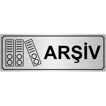 Gümüş Renk Metal Arşiv Yönlendirme Levhası 7cmx20cm