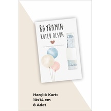8 Adet Bayram Hediyesi - Harçlık Kartı Bayram Hatıra Kartı