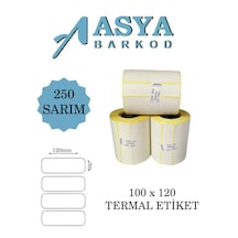 Etiket - Termal Etiket 100x120 250sarım 1 Rulo 120x100