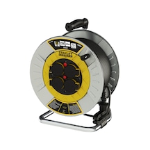 Stanley Profesyonel Metal Kauçuk Bakır Kablolu Makara 25M 3X1.5 MM Kapaklı Ip44 Termikli - SXECFM2RASE