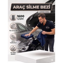 1600 Gsm Çift Taraflı Araç Kurulama Havlusu 70x50 Cm - Ultra Emici Mikrofiber Oto Bezi Lacivert Belirtilmemis