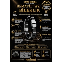 Hematit Taşı Bileklik - Doğal Taş Bileklik - Hematit Bileklik Gri Gri
