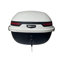 Xt21-w 28 Litre Motosiklet Arka Çanta Beyaz Parlak Su Geçirmez Abs Top Case Çift Kilitleme Üniversal Çok renkli