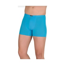 Berrak 4488 Erkek Modal İnce Kemer Lastikli Boxer 10 Adet Mavi