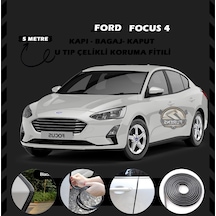 Ford Focus 4 Oto Araç Kapı Koruma Fitili 5metre Parlak Siyah Renk