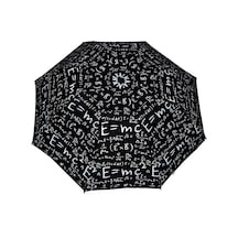 Eleven Markets Eleven Market Matematik Formül Desenli Şemsiye Çanta Boy Şemsiye Siyah
