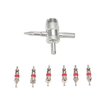 Sones 4'ü 1 Arada Sökme Aleti + 6 Araba Gövde Motosiklet Lastik Valfi