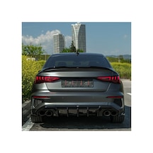 Audi A3 S Line 2020-2024 Arka Difüzör 8y Kasa Piano Black Difüzör Eki