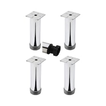 Mobilya Kanepe Baza Koltuk Çekyat Yükseltme Ayağı Tablalı Krom Metal 15 Cm 4 Adet Krom Metal