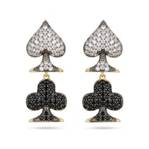 Royal Maça Kızı Küpe Silver